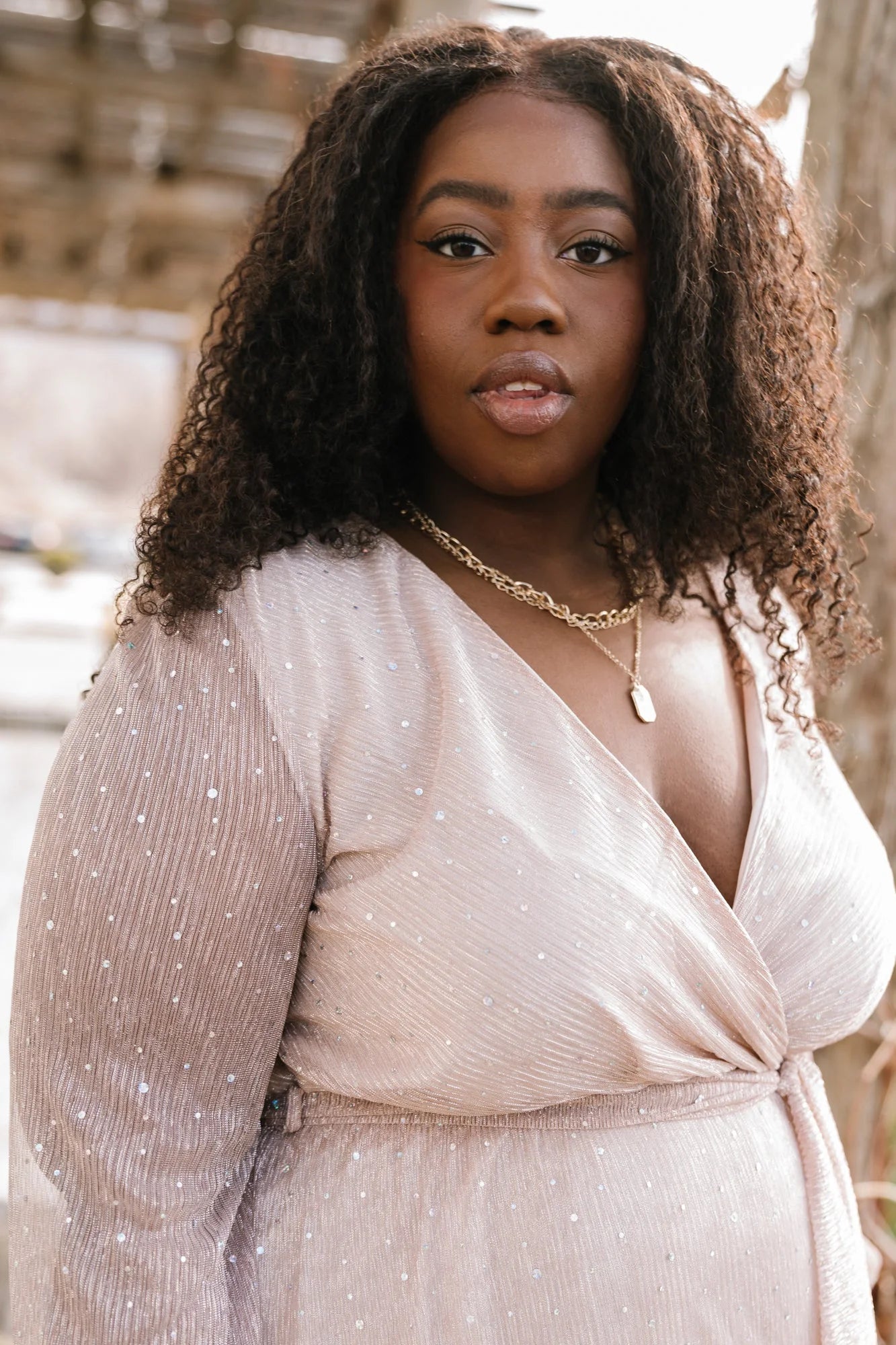 Abigail Sparkle Gown | Champagne