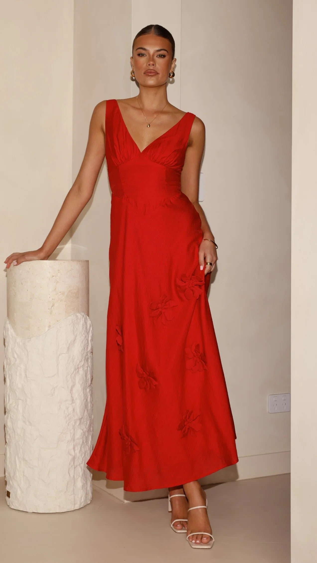 Lavara Maxi Dress - Red