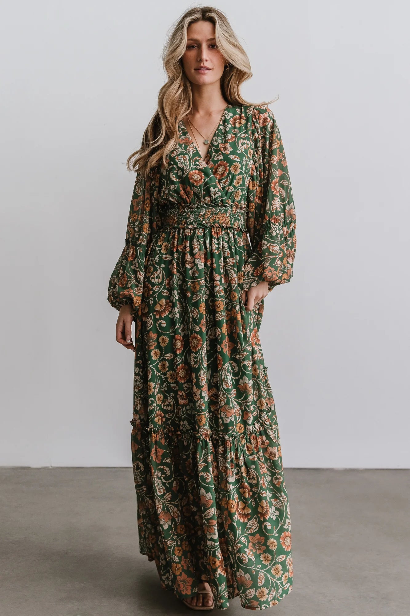 Bria Maxi Dress | Green Floral