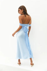Cleo Cove Strapless Maxi Dress Blue